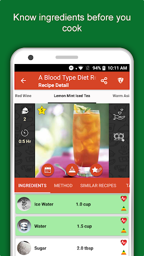Screenshot of A Blood Type Recipes Diet Plan