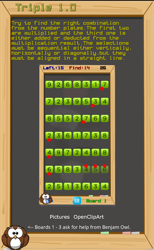 Triple Math Game Screen 2