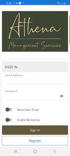 Android application Athena Mgmt Srvcs screenshort