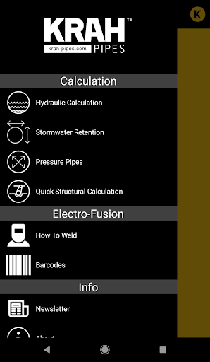 KRAH Pipe Calculation Screen 2