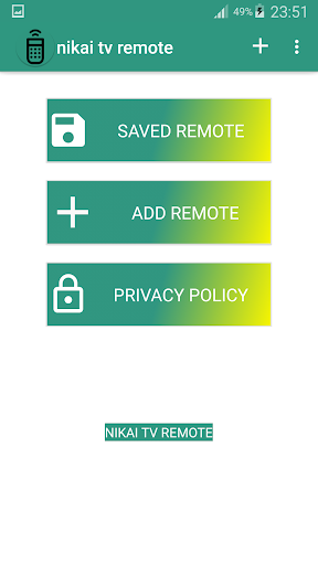 Android application nikai tv remote screenshort