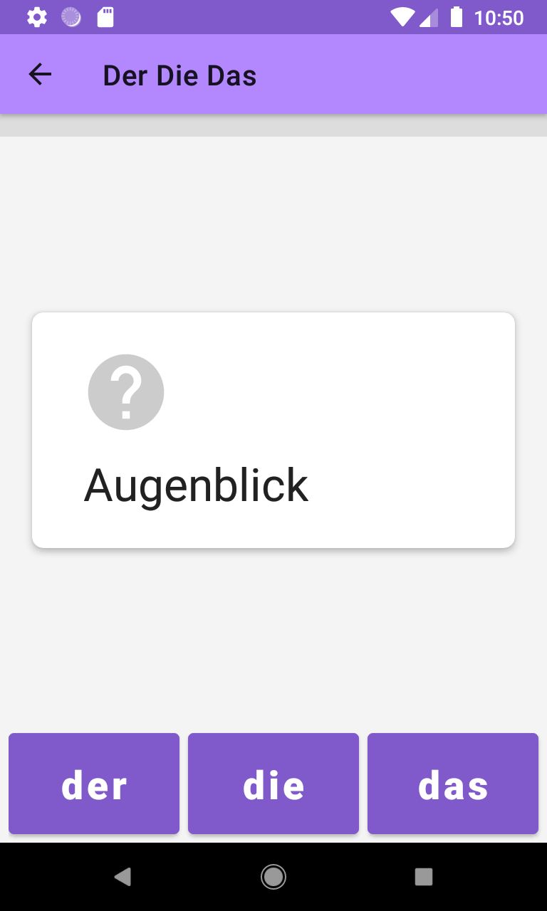 Android application Der Die Das screenshort