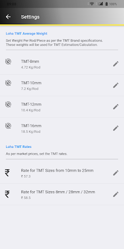 Loha TMT Steel Total Estimate Screen 2