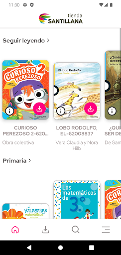 Android application Tienda Santillana screenshort