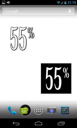 Percentage battery widget Screen 2