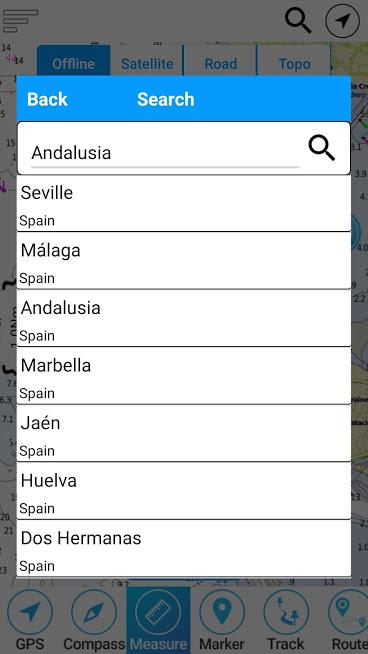 Andalusia Offline GPS Charts Screen 2