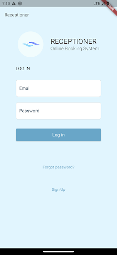 Android application Receptioner Business screenshort