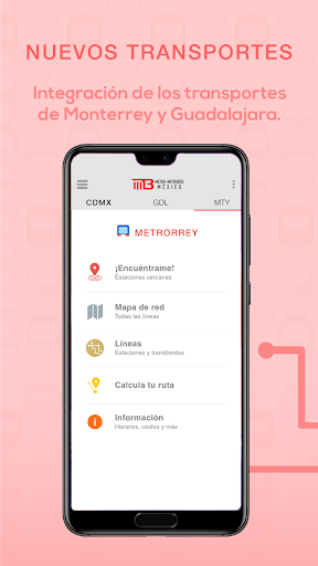 Android application Metro - Metrobus Mexico screenshort