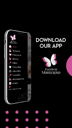 Android application Eventos Mariposa screenshort