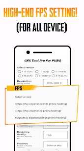 GFX Tool PUBG Pro (Advance FPS Settings   No Ban) Apk 2