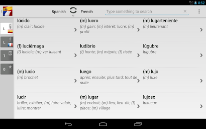 Dictionary Spanish French