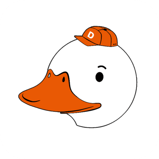 Duck, pizza & sushi logo