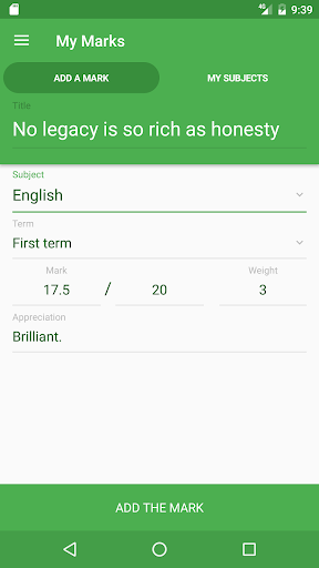 MyMarks - Mark Manager