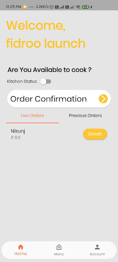 Fidroo Homechef Screen 2