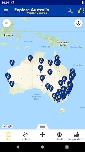 Android application Australian Visitor Centres screenshort
