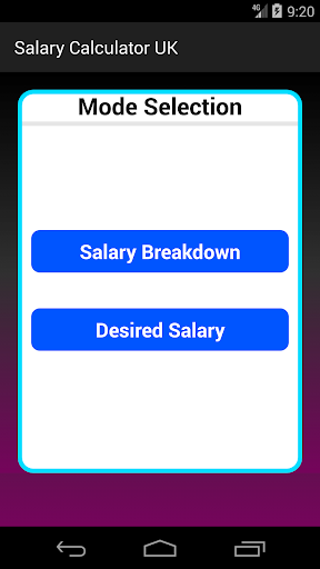 Salary Calculator UK Screen 2