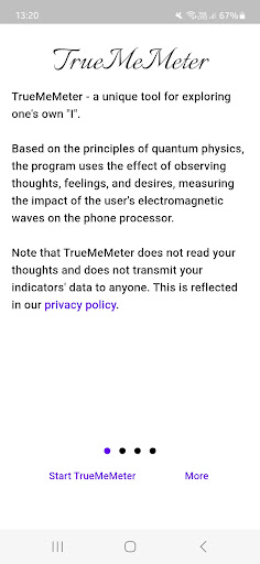 Android application TrueMeMeter screenshort