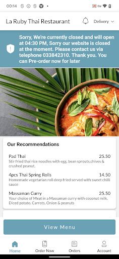 La Ruby Thai Restaurant Screen 2