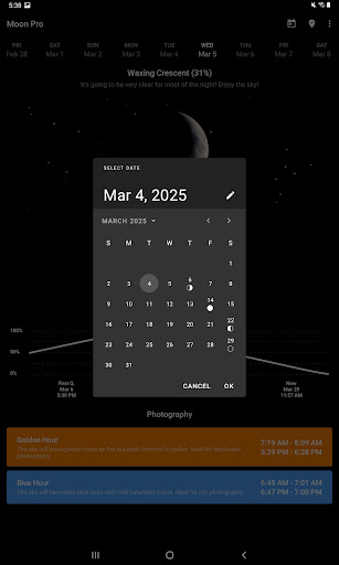 Screenshot of My Moon Phase - Lunar Calendar