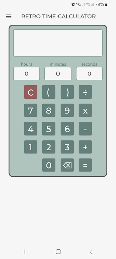 Android application Retro Time Calculator screenshort
