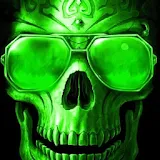 Green Fire Skull Live Wallpaper icon