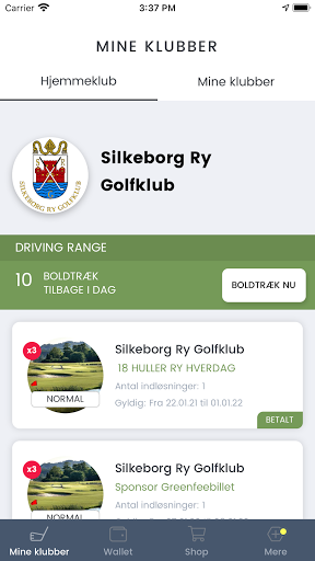Android application GolfMore screenshort