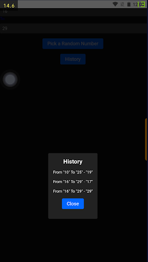 Random Number Picker Screen 2