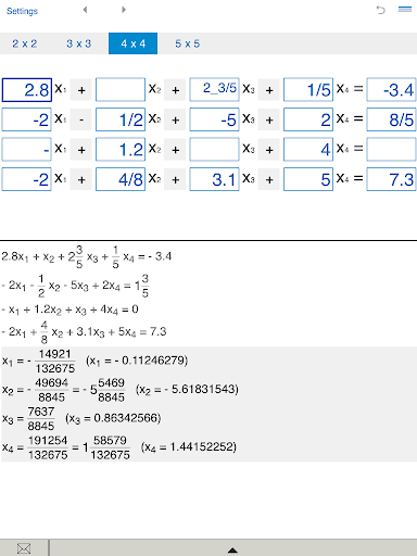 System solver Screen 2