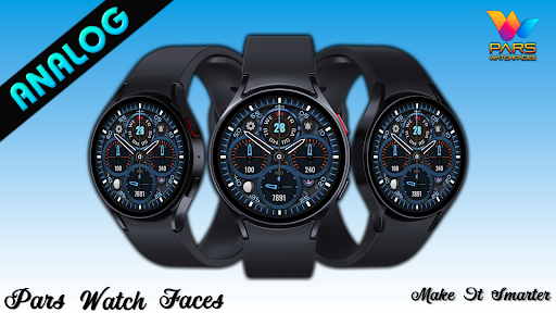 Blue Analog Watch Face screenshot 8