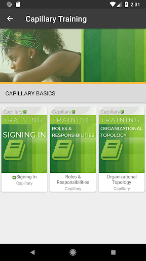Capillary Training Screen 2