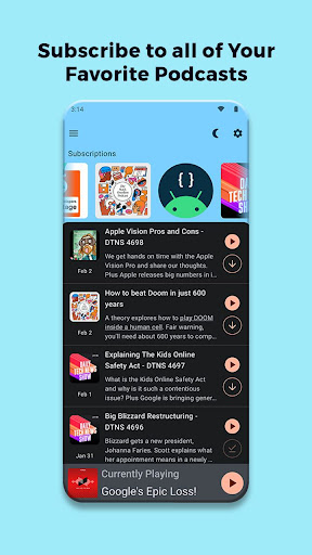 Android application Podcaster - Podcasts Player screenshort