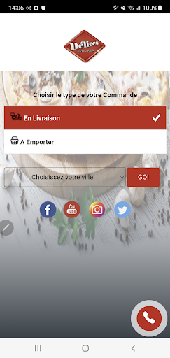 Android application DELICES PIZZA VERNON screenshort