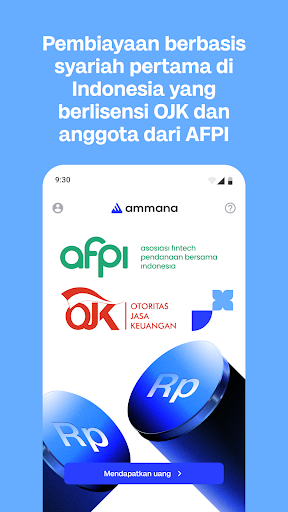 Android application Ammana - Dana Cepat Syariah screenshort