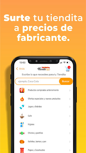 Android application Tienditapp screenshort