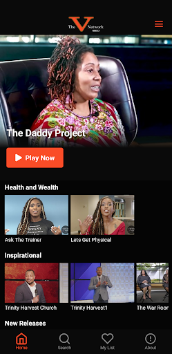 Android application The V Network TV Stream screenshort