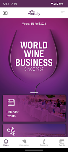 Android application Vinitaly screenshort