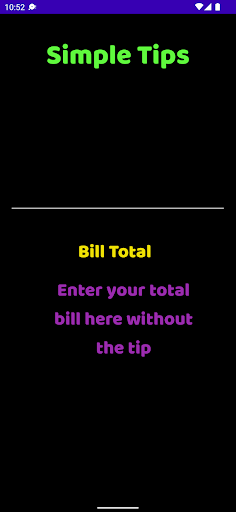 Android application Simple Tips: Tip Calculator screenshort