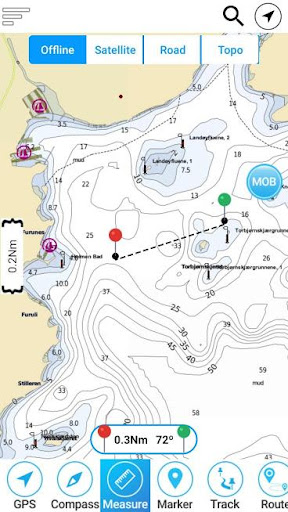 Android application Oslo fjord Norway Offline Maps screenshort