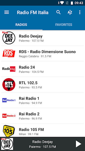 Android application Radio FM Italia (Italy) screenshort