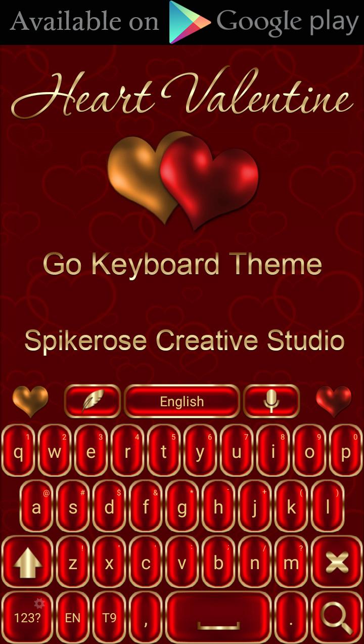 Android application Heart Valentine Go SMS theme screenshort