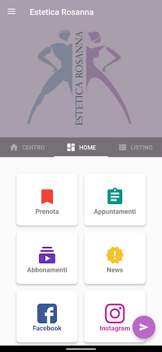 Android application Estetica Rosanna screenshort