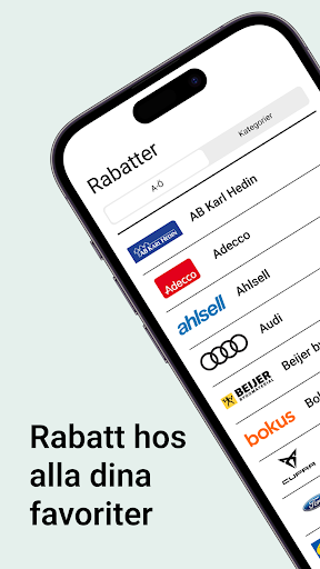 Android application LRF Medlemsrabatter screenshort