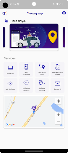 Android application TrackMyWay screenshort