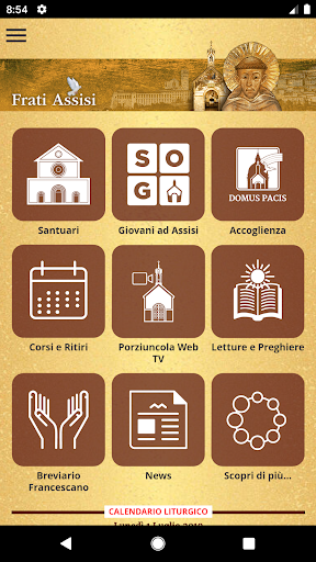 Android application Frati Assisi screenshort
