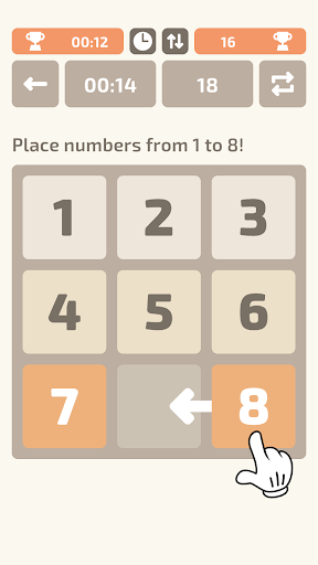 Android application 15 Puzzle: Classic Number Game screenshort