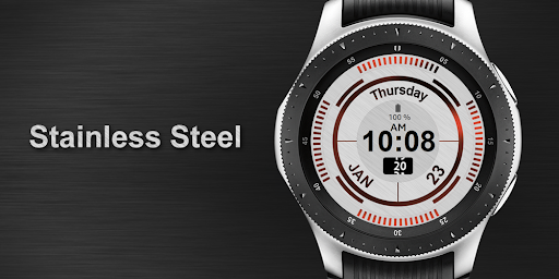 Stainless Steel Watch Face Screenshot 1 - AppWisp.com