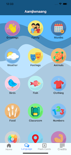 Aamjiwnaang Language App Screen 3