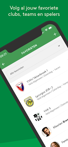 Android application Voetbal.nl screenshort
