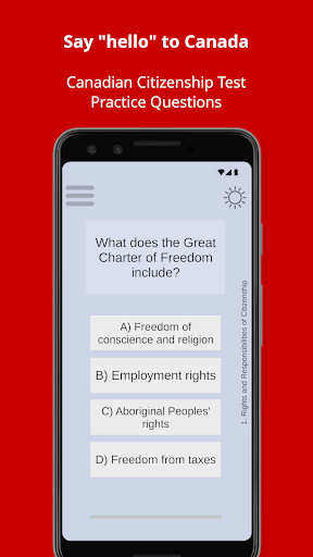 Android application Hello Canada Citizen screenshort