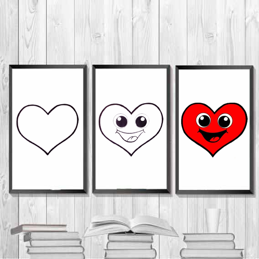 How to draw cute love heart